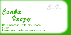 csaba vaczy business card